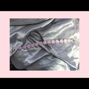 pink floral chocker